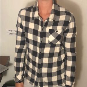 Black and white checkered flannel